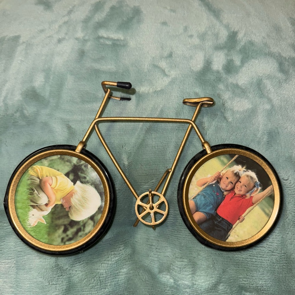 Gold Bicycle Photo Frame